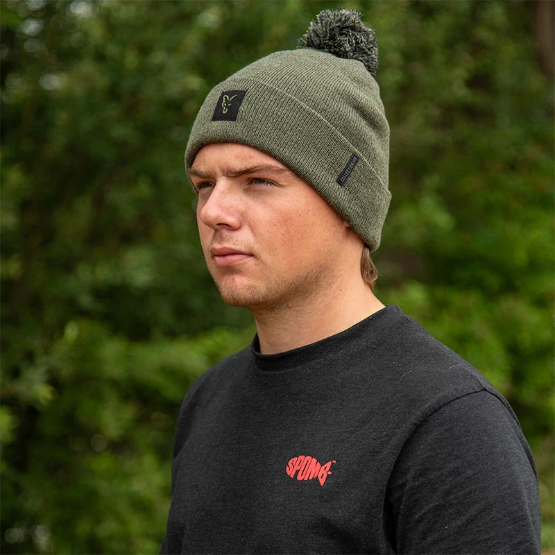 Fox Collection Bobble Hat Green/Black